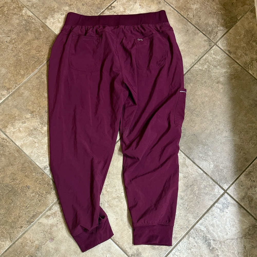 Burgundy Scrub Style Athletic Pants - Picture 5 of 6